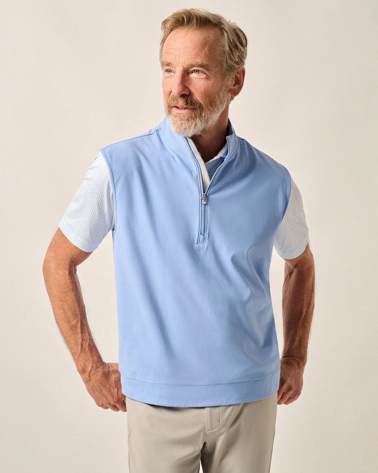 johnnie-O Torque 1/4 Zip Performance Vest Seychelles Size L MC-7841549