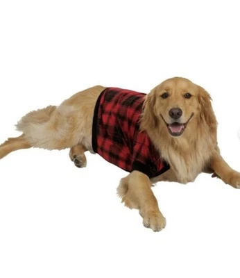 Eddie Bauer Pet Dog Holiday Pajama Color Red & Black New - Image 1 of 4