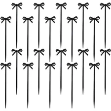 60 Pcs Fruit Fork Black Cocktail Picks Party Food Sticks Cocktail Appetizer P...