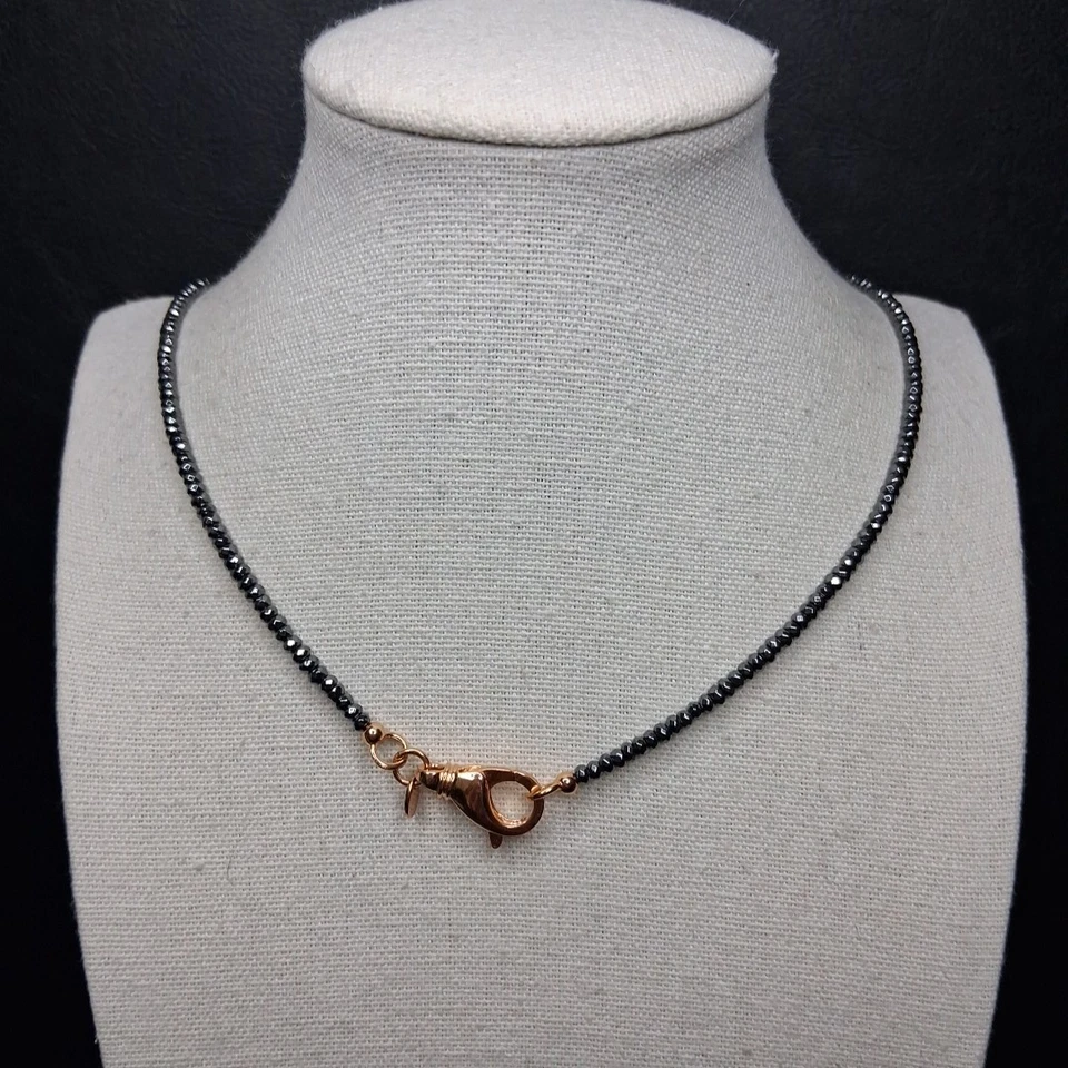 Colar de contas de pedra hamatita bronze MILOR ITÁLIA. 15.263 - Imagem 4 de 4