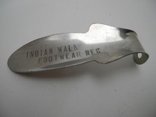 Vintage Indian Walk Footwear Reg Metal Advertising Shoehorn