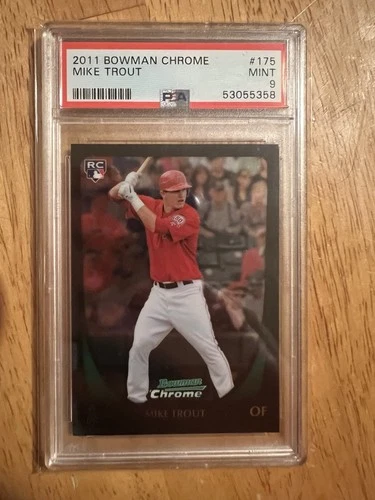 2011 Bowman Chrome Mike Trout #175 (RC) PSA 9 Mint Rookie Card