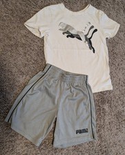 PUMA Boys Size 5/6 Athletic Shorts Shirt Set Outfit
