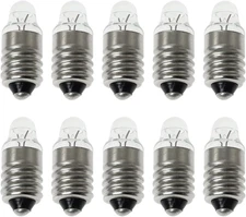 10pcs E10 Mini Light Bulbs 2.2V 0.25A Screw Base for Flashlights & Experiments