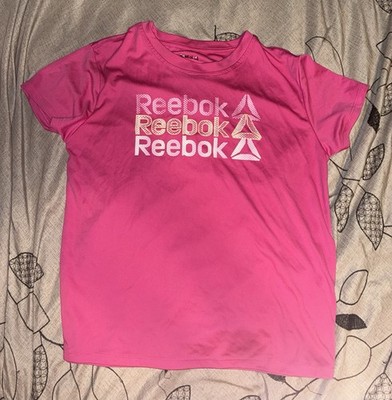 Reebok Women's Pink Logo Graphic Crew Neck Short Sleeve T-Shirt, Polyester XXL