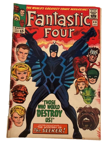 Fantastic Four 46 Vintage Silver Age Marvel Comics 1966 Black Bolt