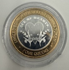 2024 Four Queens Las Vegas $10 Silver Strike Clear Clad Ace of Hearts