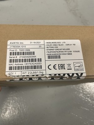 Avaya J179 8-Line IP VOIP Business Office Phone J179D03B-1015 Open Box