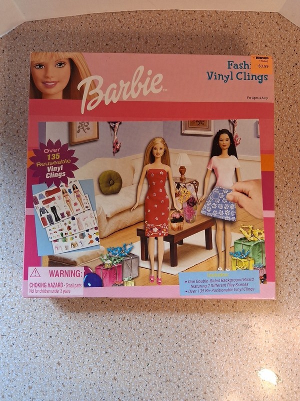 Barbie Fashion Vinyl Clings Barbie Dolls New Box Has Stains