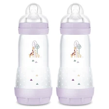 11oz Easy Start Anti-Colic Baby Bottles, Fast Flow, Breastfeeding-Like Silico...