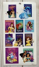 Disney Stickers Cinderella Belle Jasmine Merida Snow White Ariel Pocahontas New