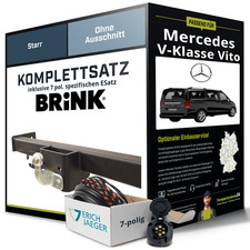 Für MERCEDES V-Klasse Vito Typ W639 Anhängerkupplung starr +eSatz 7pol 10-14 Set