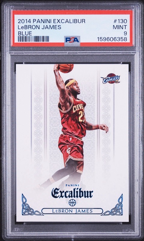 2014-15 Panini Excalibur LeBron James #130 Blue PSA 9 SSP Cleveland Cavs RARE