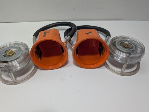 Pair Vintage Norfolk Southern Lantern Starlite 222 Flashlight Orange Railroad - Picture 5 of 5