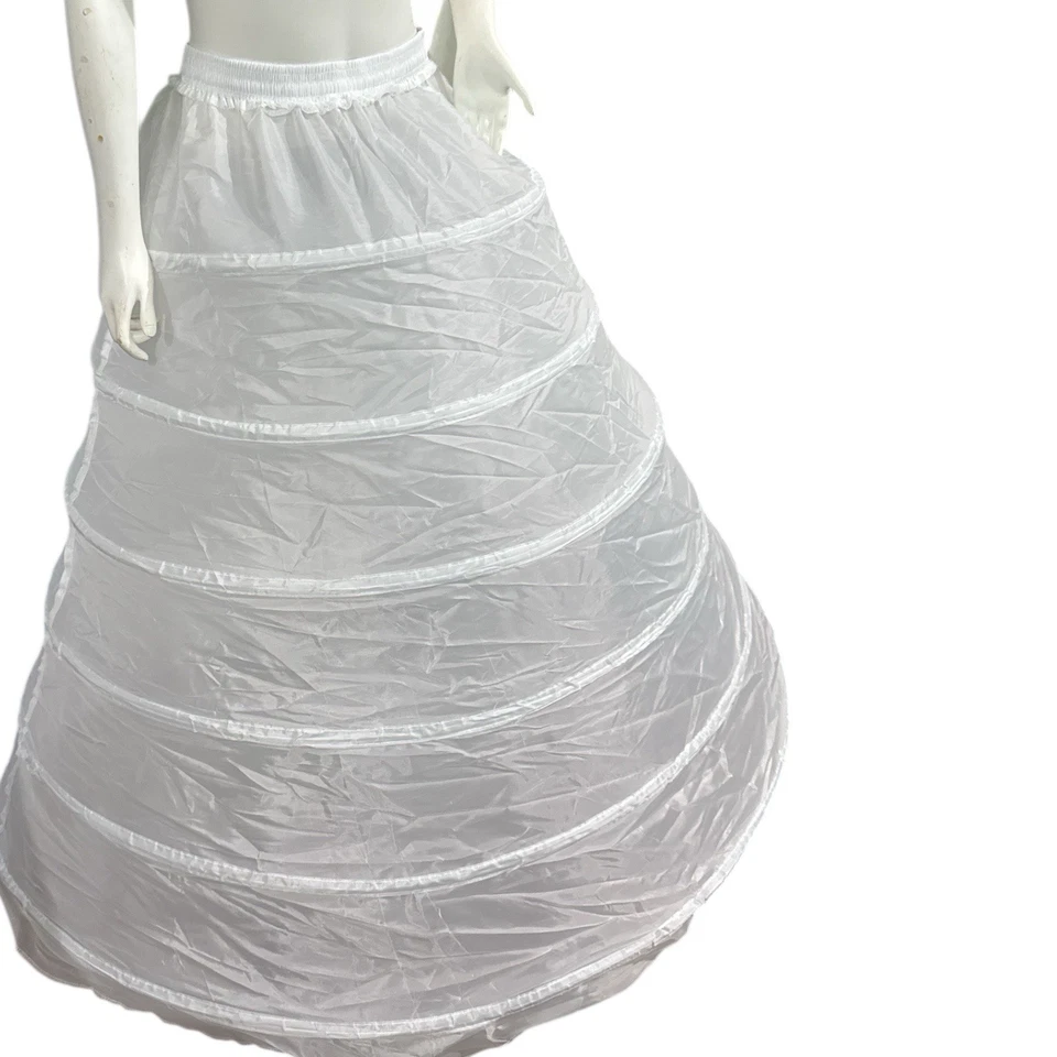 Vintage 70’s Prom Dress With Petticoat Lace White Pink Ribbon Southern Belle S/M - Image 4 of 4