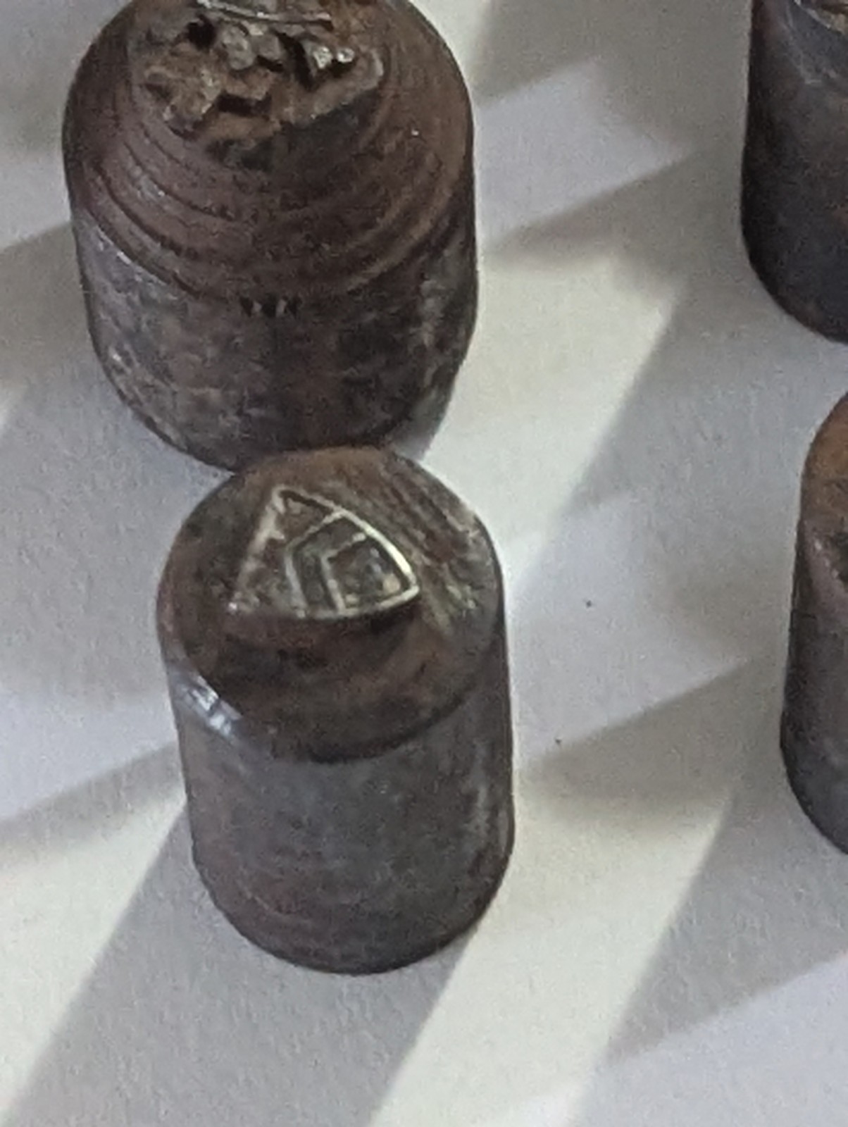 Lot / 1930s-1960s Vintage Masonic Free Mason Carved Steel Impression Dies Stamps