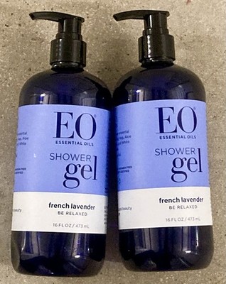 2X New EO Shower Essential Oils Gel French Lavender Be Relaxed 16 fl oz