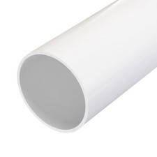 PVC Rigid Round Pipe 101.6mm 4" ID 110mm OD 350mm White High Impact