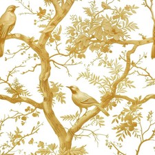 Chinoiserie Wallpaper Peel and Stick Vintage Floral Bird Contact Paper Flower Bi