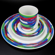 Rosenthal Porzellan Mokkagedeck Serie Cupola Colorata Mario Bellini Design