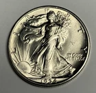 Mint State 1934-P Walking Liberty Silver Half Dollar, LUSTROUS Orig Uncirculated