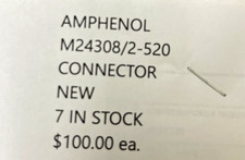 Amphenol Connector P/N M24308/2-520  25-Pin Flange Mount Crimp 21-25AWG