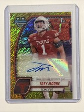 2024 Bowman University Chrome Autograph TREY MOORE Gold Shimmer Auto /50 Miami!