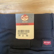 Red Kap Black Work Pants New With Tags 38 x 32
