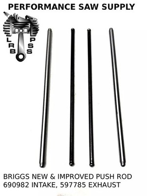 4 NEW IMPROVED INTAKE & EXHAUST PUSH RODS FITS BRIGGS INTEK V TWIN ENGINES