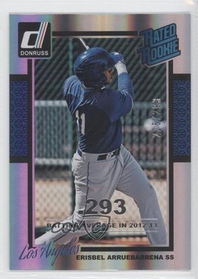 2014 Donruss Rated Silver Season Stat Line Erisbel Arruebarrena Rookie RC 0a1