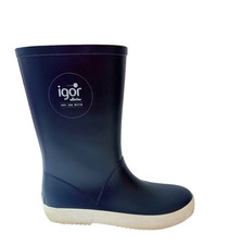 IGOR COLLECTION DARK BLUE RUBBER RAIN BOOTS, EU SIZE 33, US SIZE 2