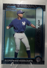 Bowman 1999 Bowman Chrome Rookie Alfonso Soriano New York Yankees Card #350. rookie card picture