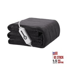 Electric Heated Blanket 72"x84" Full Size, Full Size 72"x84" 001-dark Grey
