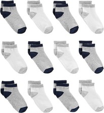 Simple Joys by Carter's 6-12 Months Baby Boys Cotton Ankle 12 Pack Socks NIB