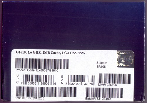 New Sealed Intel Celeron G1610 Processor 2.6 GHz CPU LGA 1155 BX80637G1610 SR10K - Picture 3 of 7