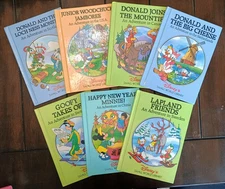 *1991* Disney's Small World Library Lot of 7 Picture Books *Donald*Goofy*Mickey*