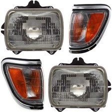 Halogen Headlight For 1995-1997 Toyota Tacoma 4wd Driver And Passenger