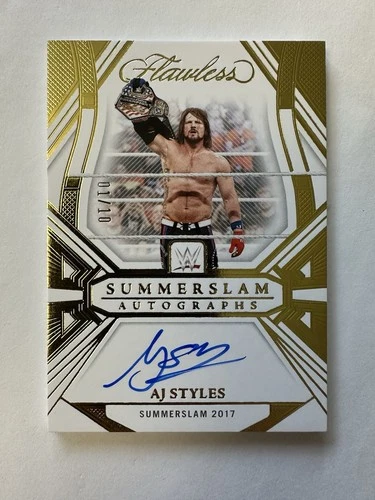 2024 Panini Flawless WWE AJ Styles SummerSlam Auto Gold First On Print /10 🔥🔥