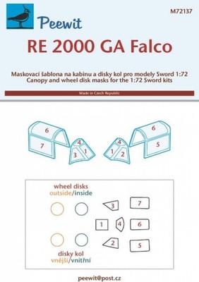 Canopy Mask: RE 2000 GA Falco - Sword Kits - / 1:72
