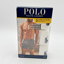Polo Ralph Lauren Men  s Classic Fit Cotton Boxer Briefs Size L White