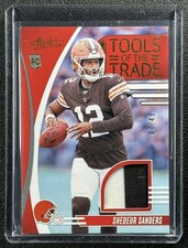SHEDEUR SANDERS 2025 PANINI ABSOLUTE TOOLS OF THE TRADE PRIME PATCH RC 7/49