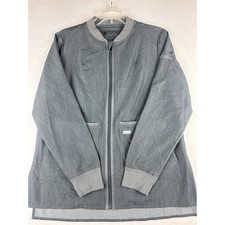 FIGS Technical Collection Gray Full Zip Scrub Jacket W18SW1007 Womens Medium