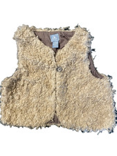 baby Gap NWT Girl's 4T Brown Curly Fleece Vest