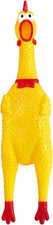 Rubber Chicken,12 Inch Yellow Screaming Chicken Dog Toys,Squeeze Squawking Chick