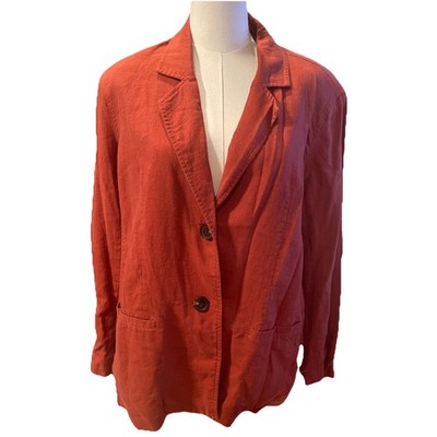 Urban outfitters two button linen blend jacket rust color size small