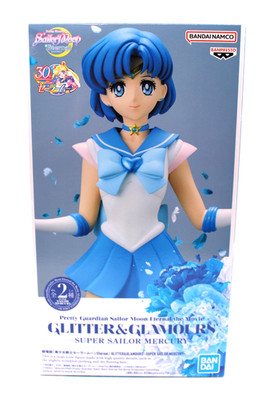 Sailor Moon Eternal Super Sailor Mercury Glitter Glamours Figur Authentic Japan