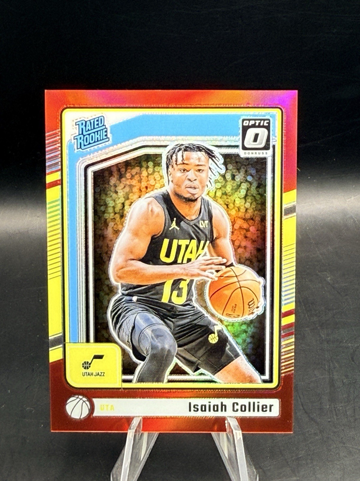 2024-25 Panini Donruss Optic Isaiah Collier Rated Rookie Red Prizm /99 RC #295