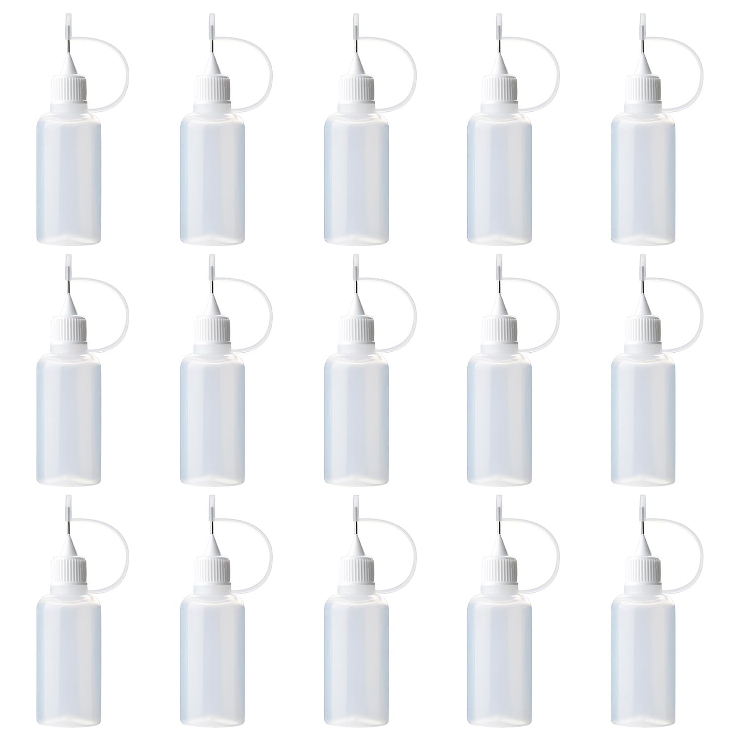 15 Pcs Precision Tip Applicator Bottles, 10ml Quilling Needle Tip Oiler Bottle