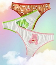 Care Bears Offically Licensed 3pc Cheeky Brief Panty Set y2k Kawaii Cutesy SMALL