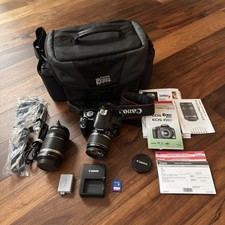 Canon EOS Rebel XSi / 450D 12.2 MP 18-55 55-250 Lenses Battery Charger Case Card